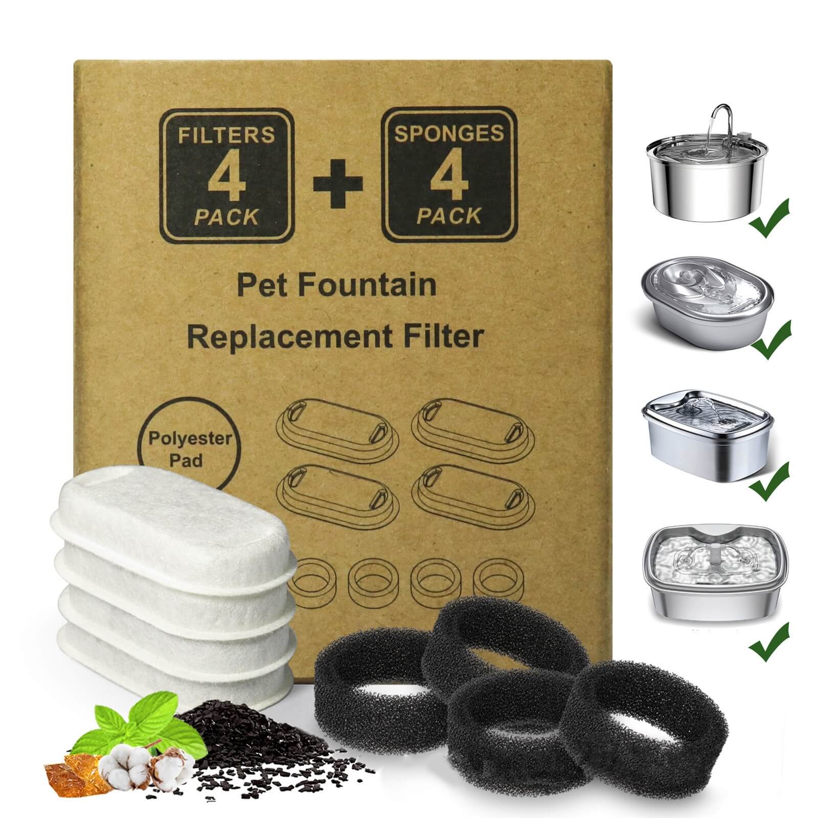 4 Filtres + 4 Éponges pour Nekeau Source™
